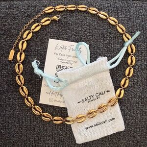 Gold Puka Statement Necklace